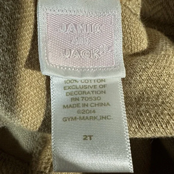 Janie and Jack Girls Tan Riding Pants Toddler Size 2T Knit Equestrian - Picture 6 of 8